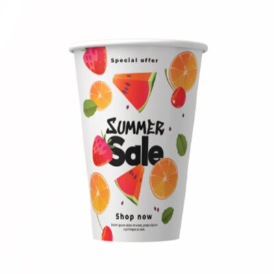 7oz custom printed paper cups