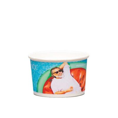 FULL-COLOR CUSTOM DISPOSABLE PAPER ICE CREAM CUPS 4 OZ
