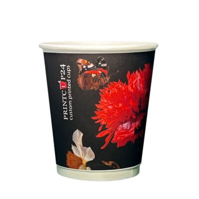 FULL-COLOR CUSTOM DISPOSABLE DOUBLE WALL PAPER CUPS 8 OZ