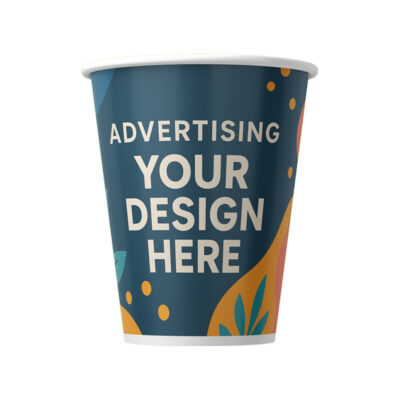 FULL-COLOR CUSTOM DISPOSABLE PAPER CUPS 12 OZ